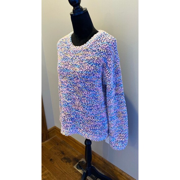 Love More Sweater Pink Purple Blue “Popcorn “ Look Size Large GORGEOUS! - Picture 4 of 11